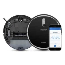 ECOVACS DEEBOT 711 ROBOT VACUUM CLEANER, 110 MINUTE BATTERY LIFE, BLACK *NEW