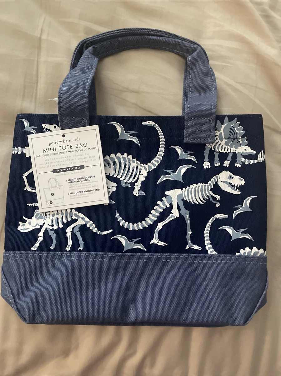 Pottery Barn School dinosaur DINO mini TOTE BAG kindergarten pre k