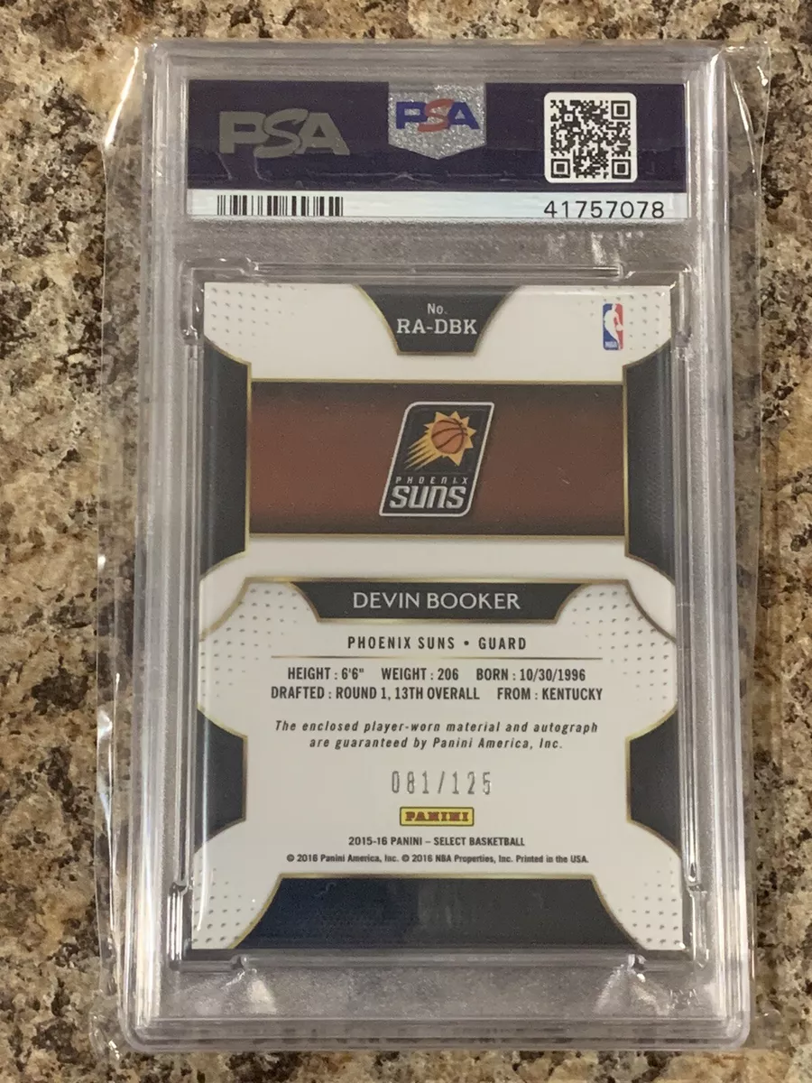 2015-16 Devin Booker Select Rookie Patch Auto RPA /125 GEM MT PSA 10 LOW POP 🔥