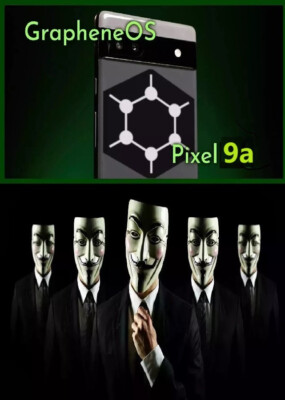 FreiheitsHandy Google Pixel 9 GrapheneOS Degoogled Black Phone Anonym VPN TOR !
