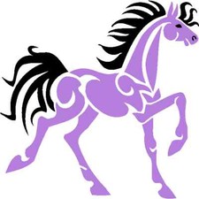 30 Custom Purple Horse Personalized Address Labels