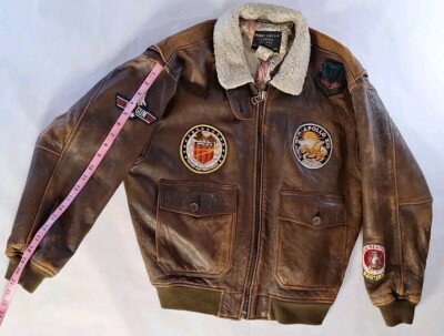 40s leather jacket フライトジャケット　レザージャケット Leather Bomber Top Gun Jacket G-4 U.S. Airforce Hero