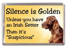 Irish Red Setter Dog Fridge Magnet "Silence is Golden .." by Starprint