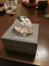 Vintage Steuben Glass Mouse Hand Cooler With Box