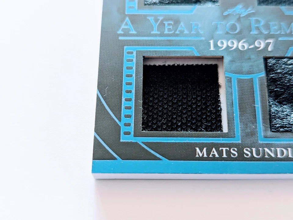 🔥#/35 ALFOMBRILLAS SUNDIN QUAD RELIQUIA 2020-21 HOJA EN EL JUEGO USADO UN AÑO PARA RECORDAR🔥 Foto 4 de 4