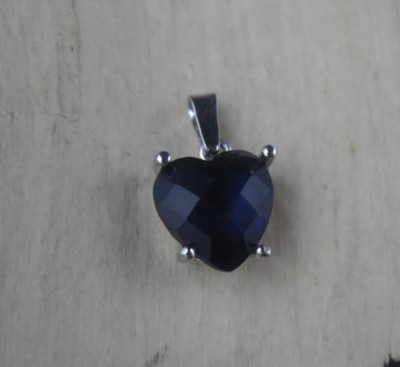 Pendant Necklace Rhodium Plated Heart Heart Shaped 925 Sterling Silver