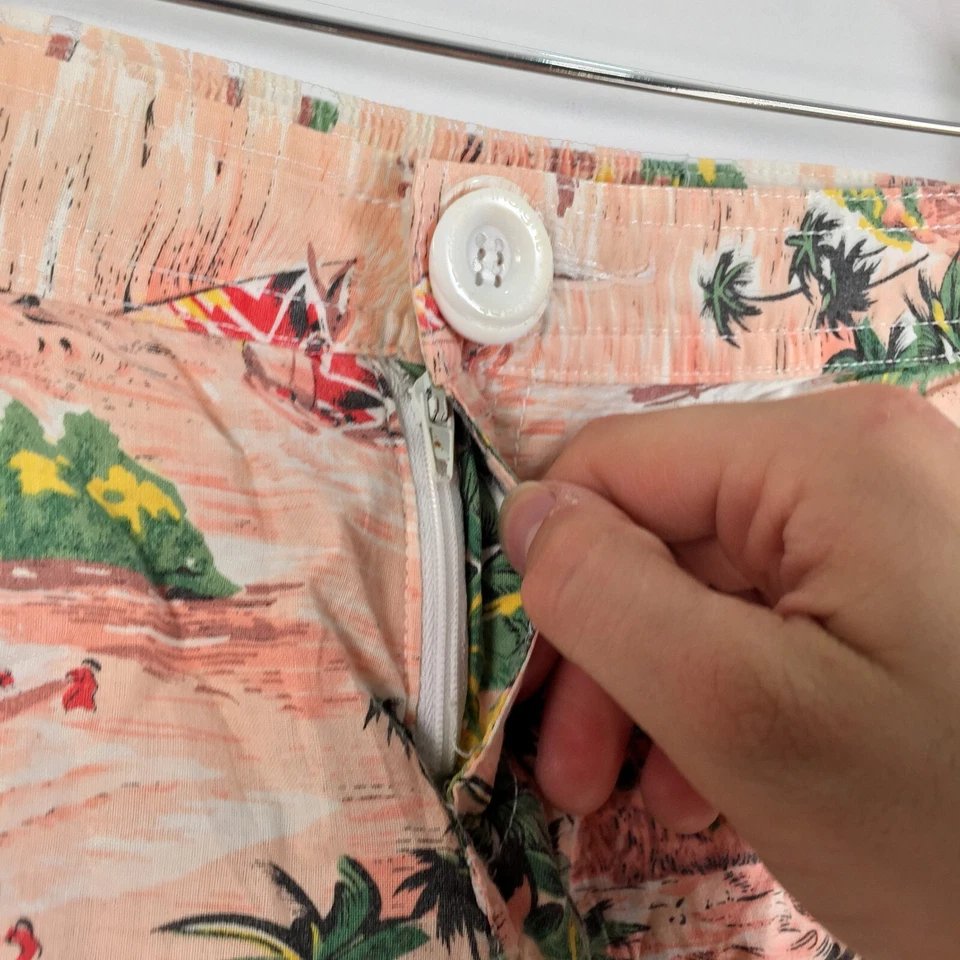 Insight Mujer Pantalones Cortos Talla 12 Rosa Floral Algodón Cremallera Mosca 034896 Foto 4 de 4