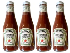 Heinz Ketchup in Glass Bottle 14 oz  Fresh Stock Kosher 4 Bottles