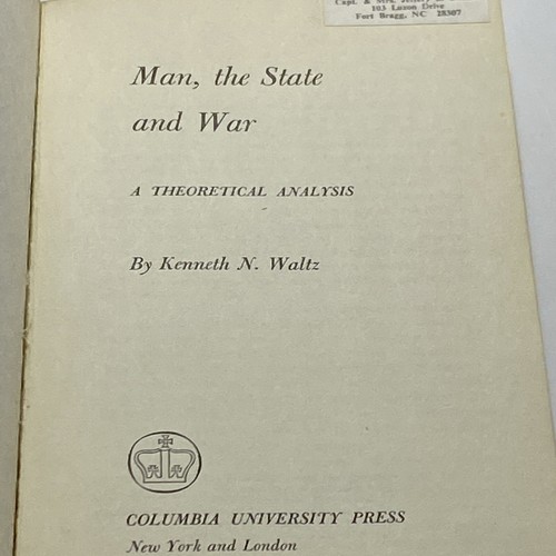 Man, the State, and War 1969 PB Kenneth Waltz Good - Foto 7 di 12