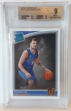 Luka Doncic 2018 Donruss Panini Basketball BGS 9 Dallas Mavericks rated rookie 