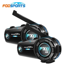 2X FX8 Air Motorcycle Bluetooth Headset Helmet Intercom 2-way 1200M Interphone