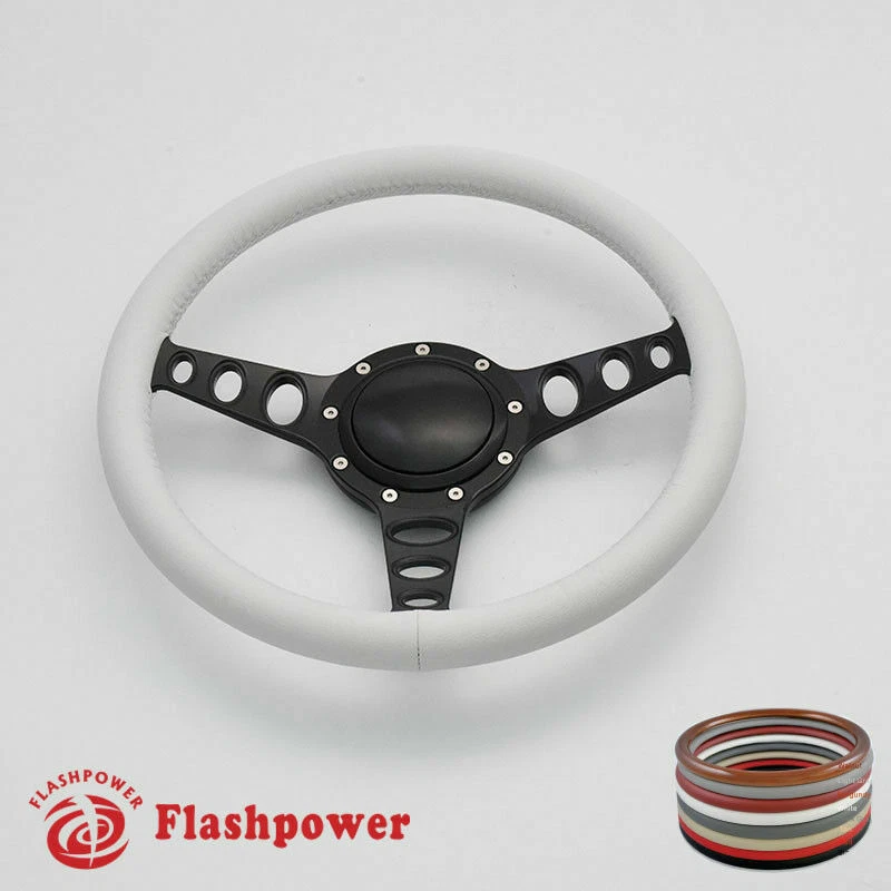 Volante Billet 14" Gris Envoltura Completa Chevrolet Monte Carlo Camaro con Bocina Foto 3 de 4