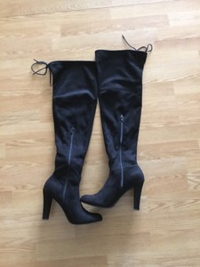 target black knee high boots