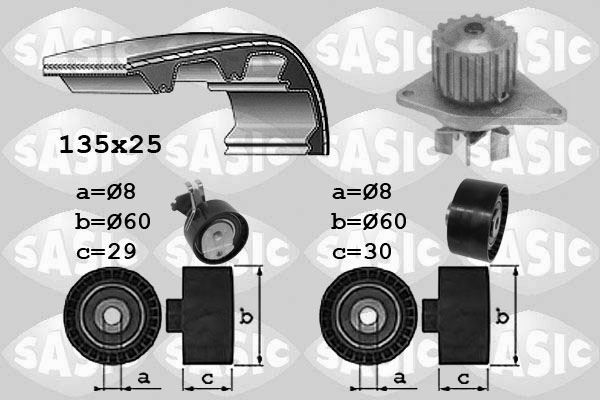 Kit distribution avec pompe à eau Peugeot 207 pour supprimer le sifflement moteur