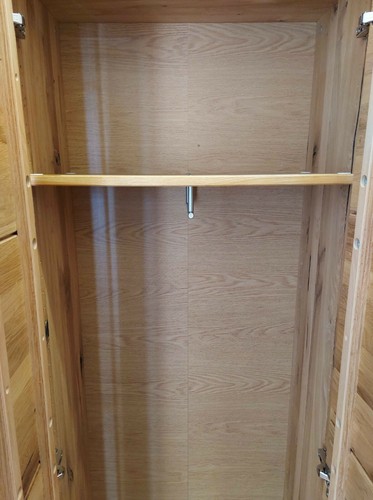 Dielenschrank Wildeiche massiv Flurschrank Garderobenschrank Kleiderschrank NEU - Bild 6 von 8