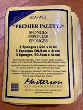 Masterson Sta-Wet Premier Palette Sponge 12x16" Refills pack of 3 BRAND NEW