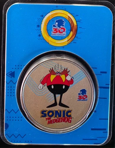 2021 Sonic The Hedgehog Sega Niue Mint Holder Color Vtg-0.999 Silver 1 Oz Coin B