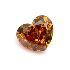 0.61 Ct Natural Heart Diamond Fancy Deep Brownish Yellowish Orange SI1 Loose GIA 3250.00 per carat