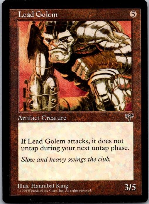 Lead Golem Uncommon Mirage Magic: The Gathering Lightly Played