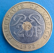 Monaco, 20 FRANCS 1992, KM 165
