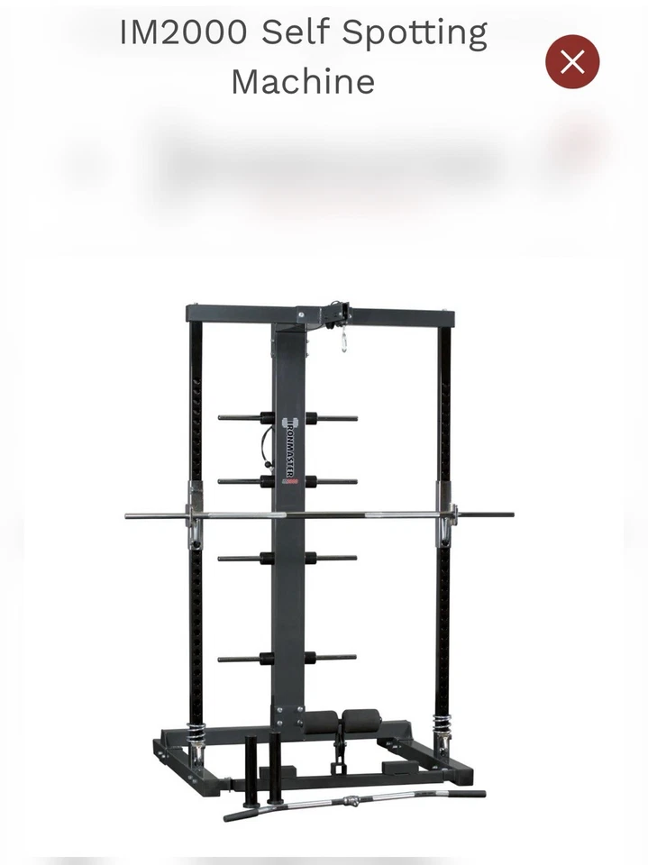 Máquina Ironmaster IM2000 Smith con cinturón en cuclillas, placa de prensa de piernas, mancuernas de 2x80 lb Foto 2 de 4