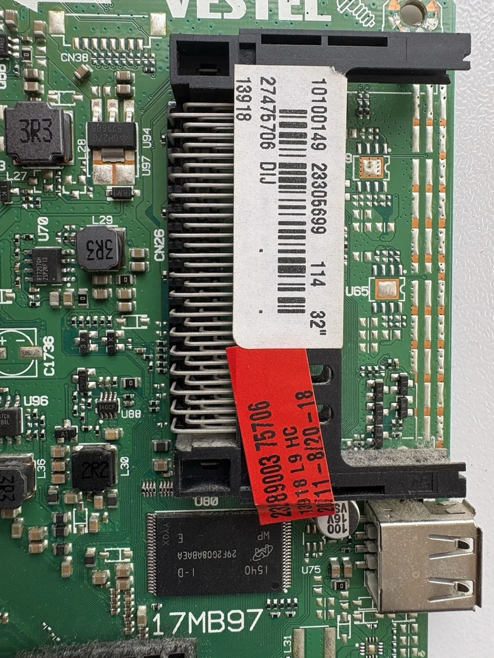 PLACA PRINCIPAL VESTEL 17MB97 260215R2 PARA TV TELEFUNKEN T32TX287DLBOSX Foto 2 de 4