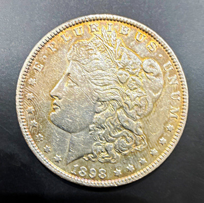 1898 Morgan Silver Dollar $1 Business Strike Philadelphia Mint KM#110 0.9 Fine