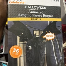 Halloween Light-Up Animated Hanging Reaper Figure, 36", by Way To Celebrate