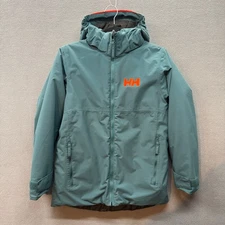 Helly Hansen Winter Snow Jacket Kids 12 Hood Insulated Warm Outdoors Skiing