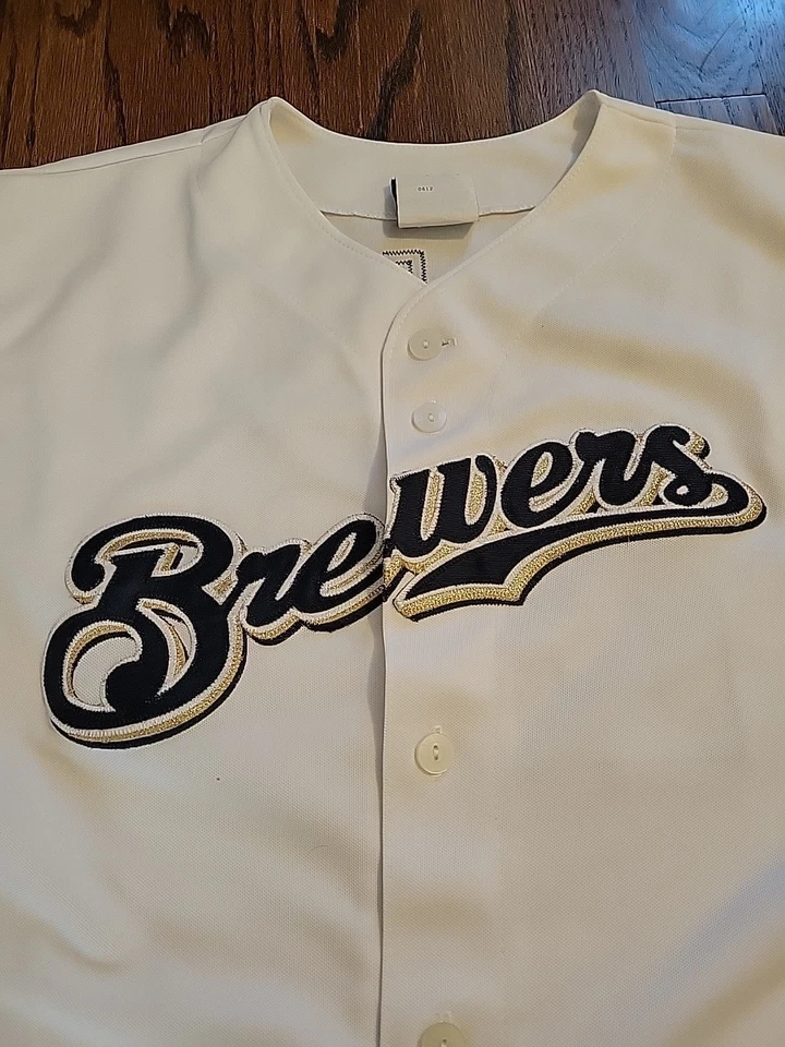 Camiseta de béisbol Majestic Prince Fielder Milwaukee Brewers MLB para mujer talla XL  Foto 3 de 4