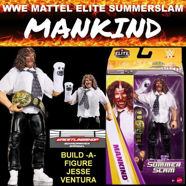Wwe Mattel Elite Summerslam Serie 2026 Mankind Wrestling Figur Basic Baf Cactus-image
