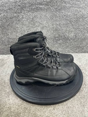 Keen Boot Mens 12 Targhee Lace Soft Toe Work Black Leather