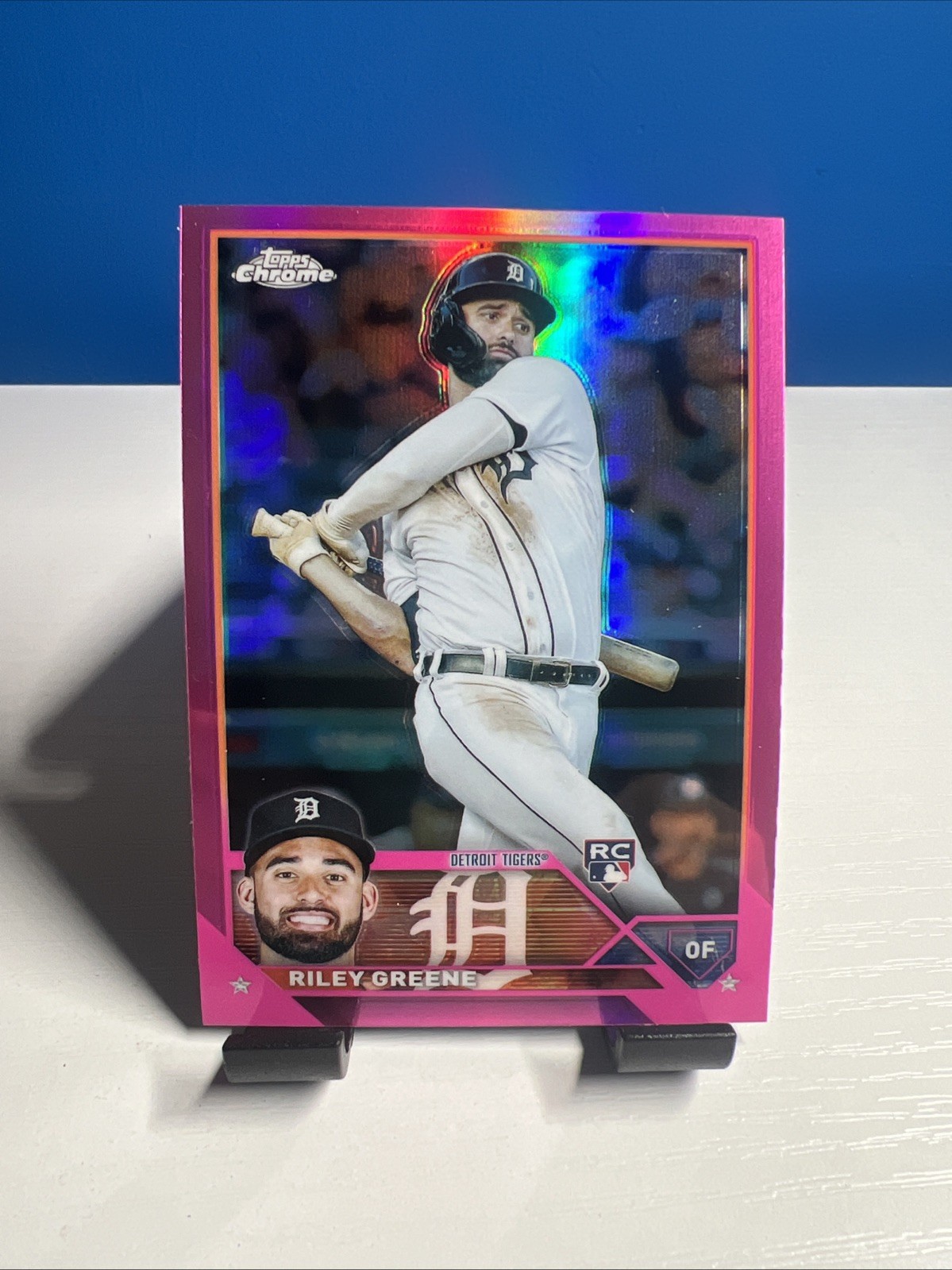 2023 Topps Chrome Riley Greene RC Pink Refractor Rookie #182 Tigers