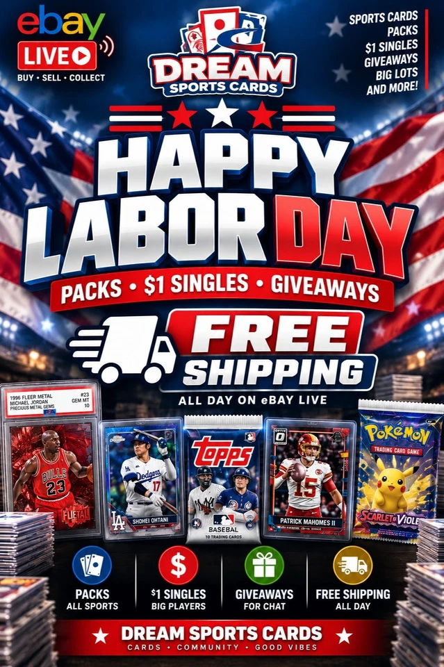 Happy Labor Day | Packs • $1 Singles • Giveaways