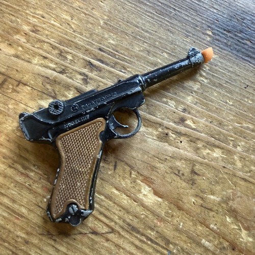 Vtg Miniature Luger Paratrooper Marx Tribute Die Cast Toy Pistol