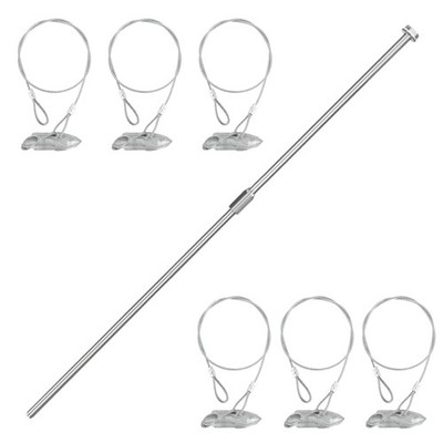 6 Pack Ground Earth Anchors with Drive Steel Stool - Easy Hook Anchor with 30...