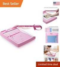 Versatile Pink Paper Trimmer with Precision Cutting for Crafts Offices