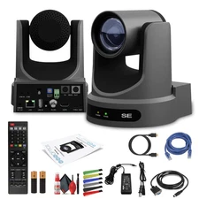 PTZOptics Move SE PTZ Camera with 12x Optical Zoom (Gray) (PT12X-SE-GY-G3)