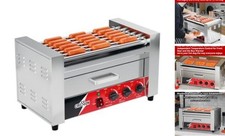  Hot Dog 7 Rollen mit Brötchenwärmer, kommerzieller 7 7 Rollen mit Brötchenwärmer