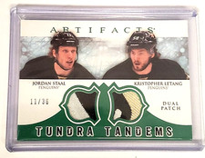 11/36 2012-13 ARTIFACTS HOCKEY.  TUNDRA TANDEMS. STAAL / LETANG. DUAL PATCH TTSL