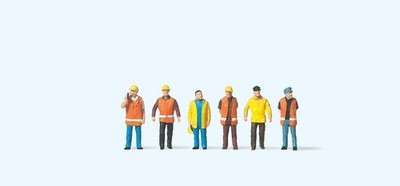 Arbeiter in Schutzkleidung (6) Figurenset Preiser 79154
