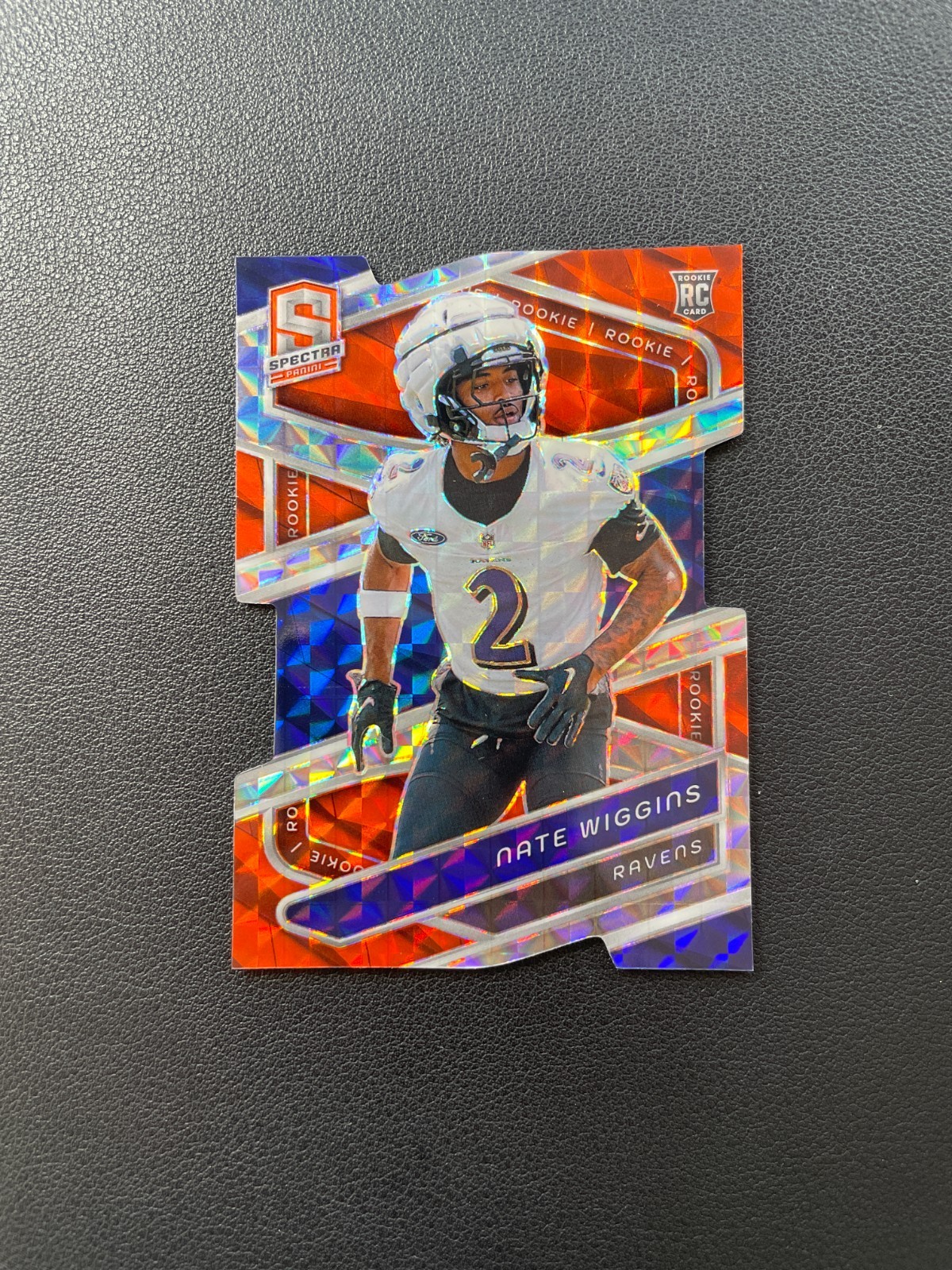Nate Wiggins Panini Spectra #167 Neon Blue Die-Cut