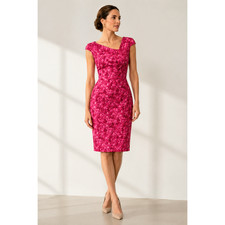 MICHAEL KORS Collection Zinnia Floral Sheath Dress 12 Pink Classic Made in Italy