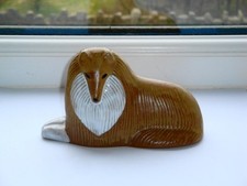 VINTAGE MCM SWEDISH LISA LARSON GUSTAVBERG CERAMIC STONEWARE COLLIE DOG FIGURE