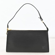 LOUIS VUITTON Epi Pochette Accessoires Pouch Black M52982 LV C1940RC806