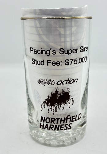 Horse Racing Glass Northfield Harness ~Albatross Vintage 5 Inch