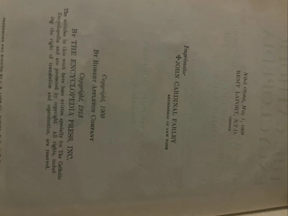 THE CATHOLIC ENCYCLOPEDIA 16 VOLUMES COMPLETE SET - 1913 SPECIAL EDITION ANTIQUE - Image 2 of 4