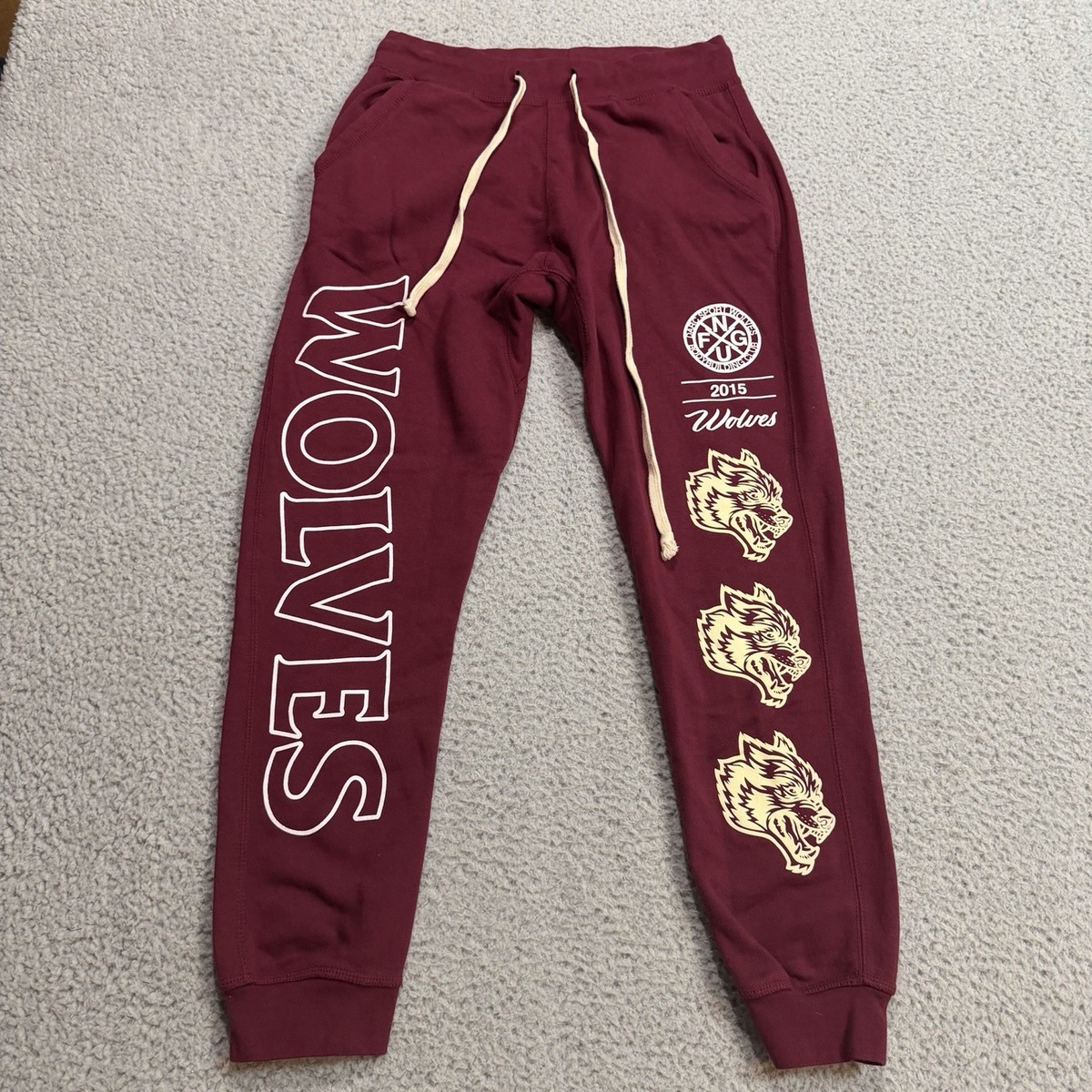 Darc Sport Joggers Mens Medium Red Wolves Performance Training Gym