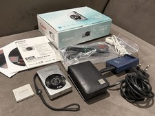 Canon IXUS 75 Compact Digital Camera Silver BOX + CASE - Tested Working