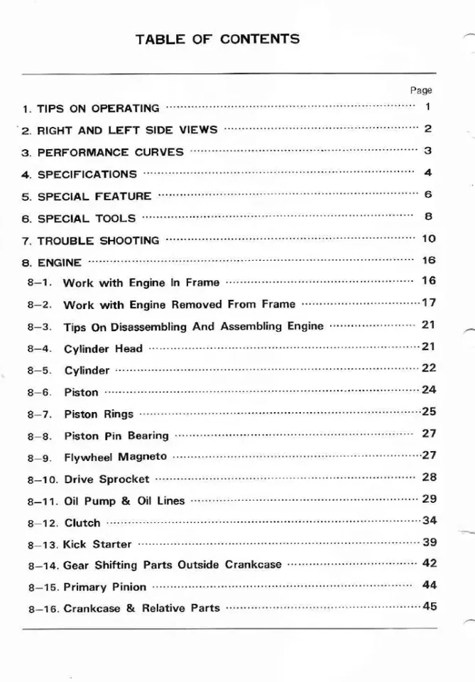 Suzuki TS125 1977 manual de servicio Foto 2 de 4
